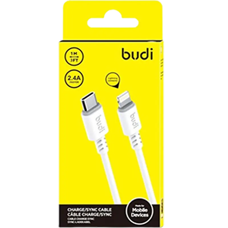 Budi 023TL Type C to Lightning Cable 1m Mascom International.webp